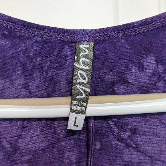 Purple Dress - Tie-dye Stretchy Textured by Nyah - Size L - Picture 2 of 4